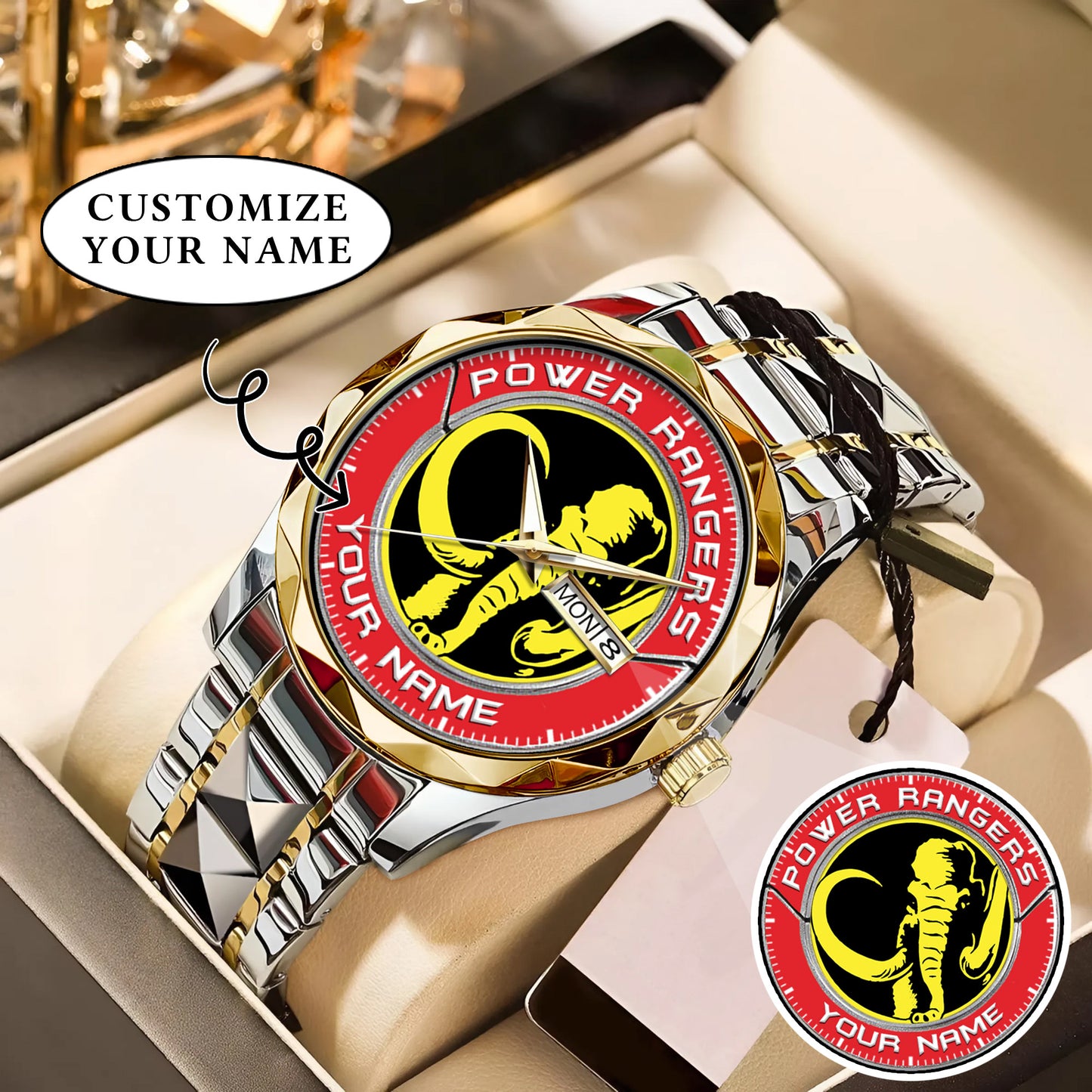 Mighty Morphin Power Rangers Mastodon Custom Name Watch