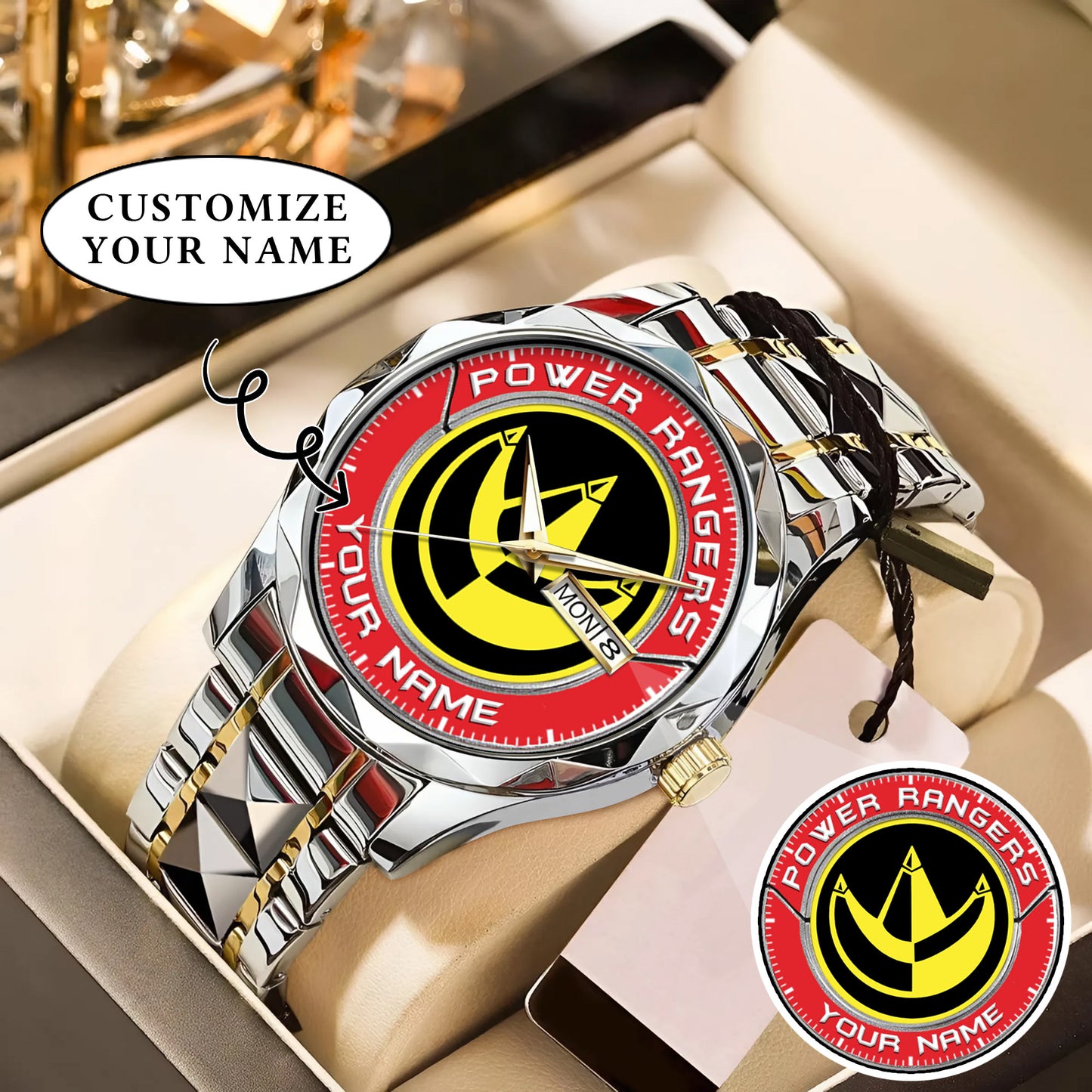 Mighty Morphin Power Rangers Dragon Zord Custom Name Watch