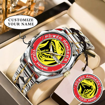Mighty Morphin Power Rangers Tyrannosaurus Custom Name Watch