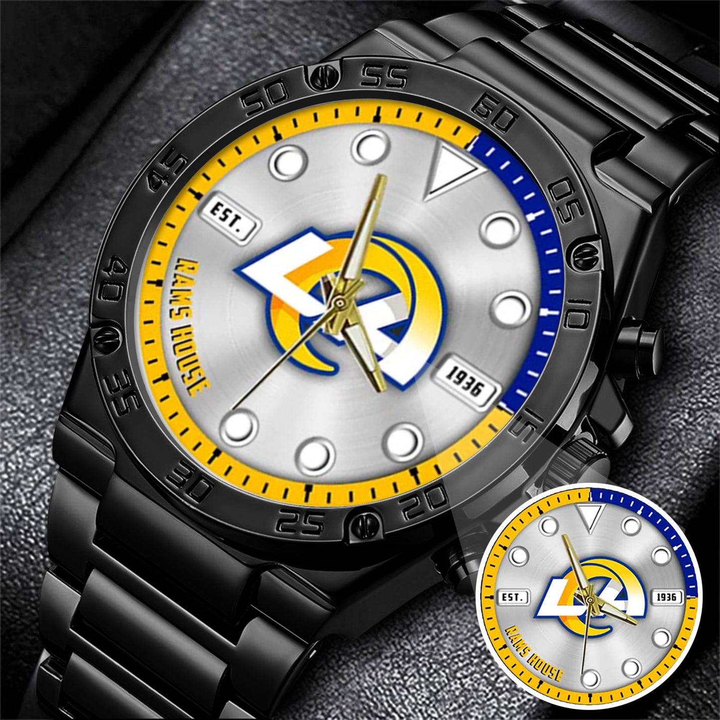 LA Rams Stainless Steel Watch