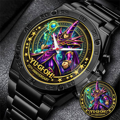 Anime Yugioh 25th Anniversary Coin The Dark Magician Custom Watch