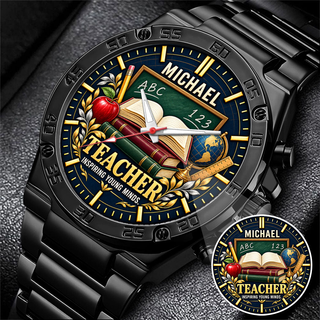 Personalized Teacher Watch – Custom Name Teacher Appreciation Gift