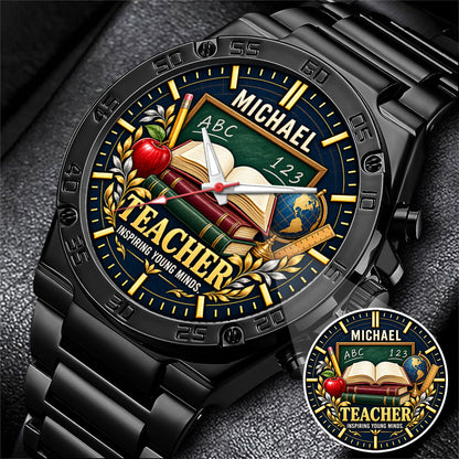 Personalized Teacher Watch – Custom Name Teacher Appreciation Gift