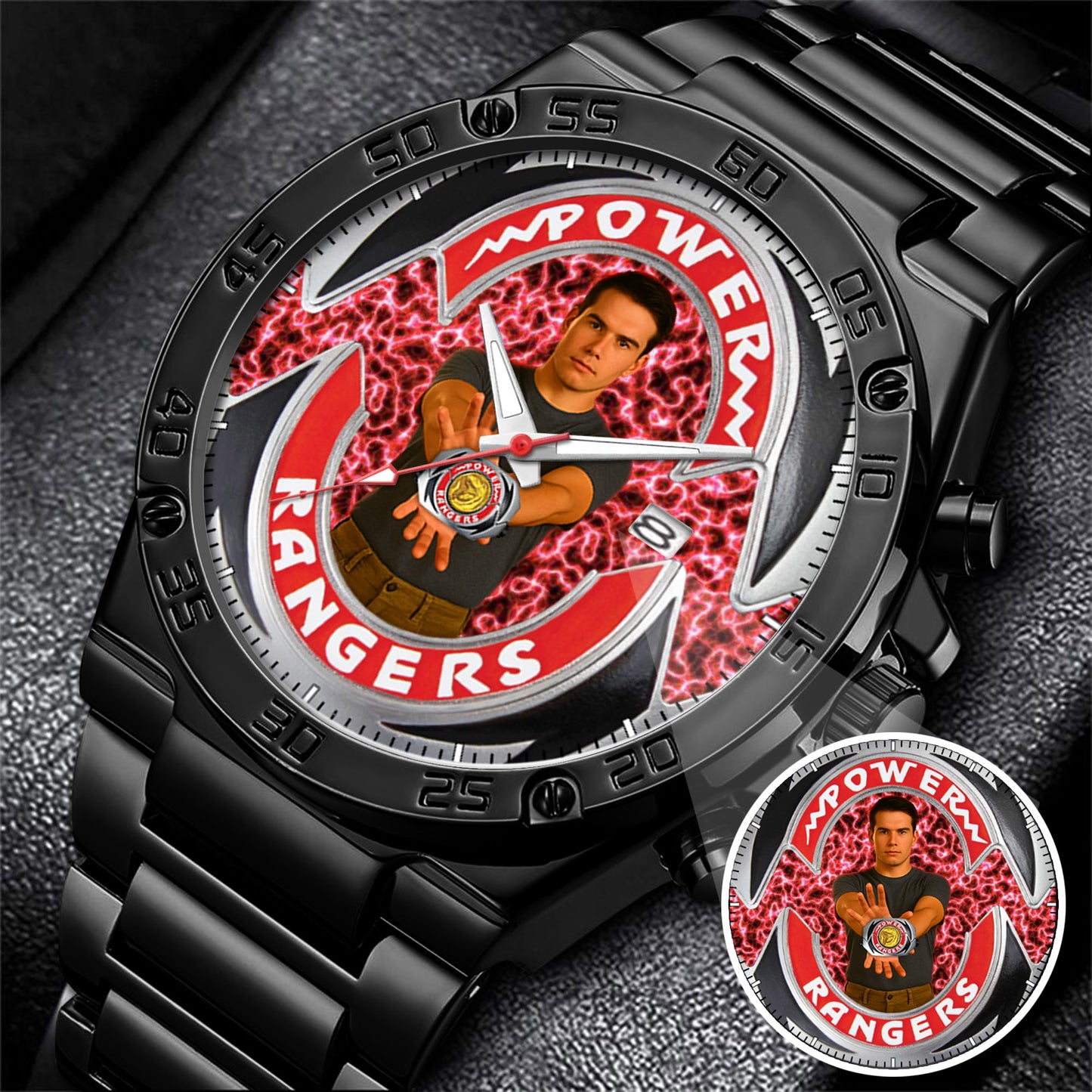Mighty Morphin Power Rangers Custom Photo Watch