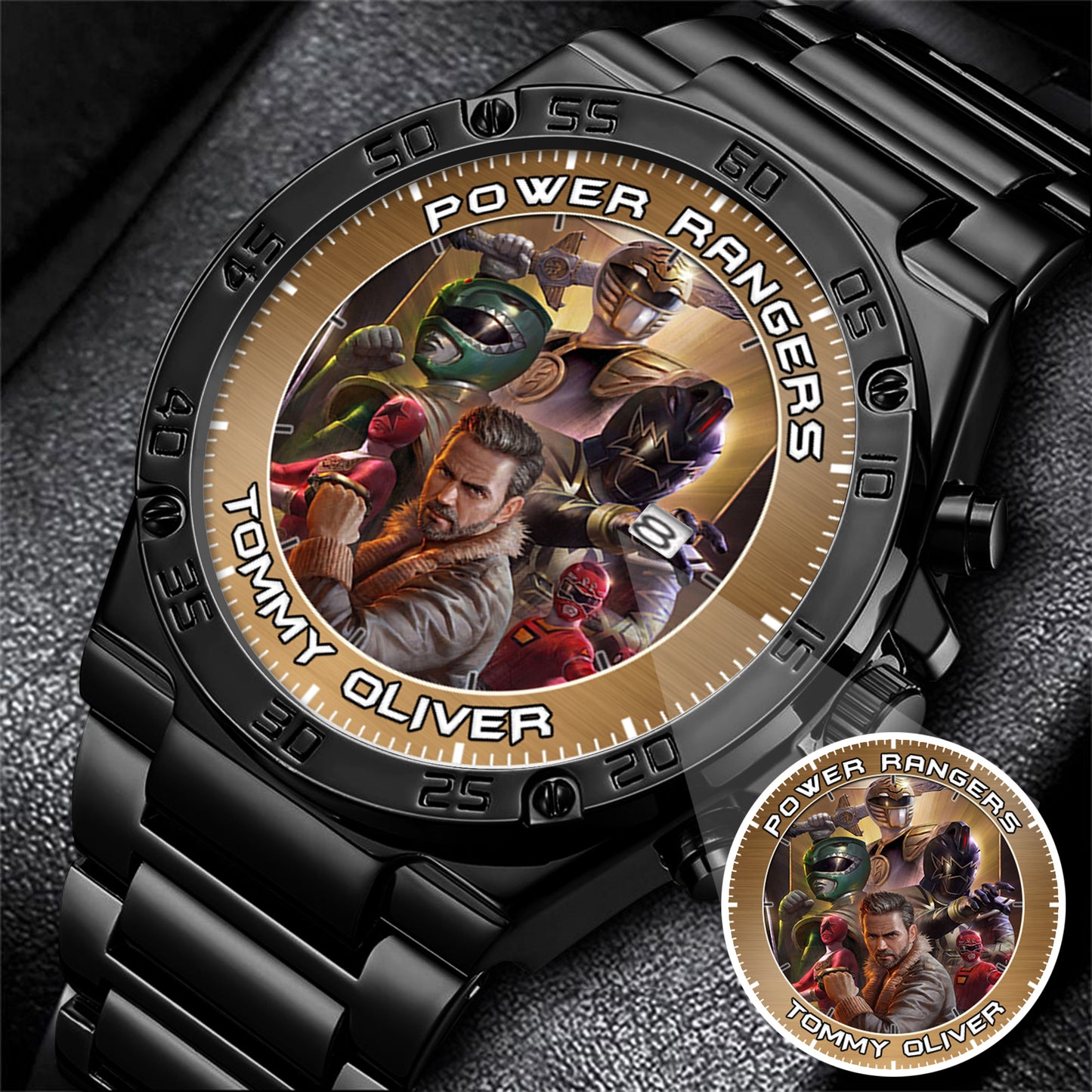 Legendary Tommy Oliver Rangers Art JDF Merories Custom Watch
