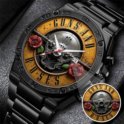 Rock Skull Limited Edition Watch –  3D Rose Details, Heavy Metal Edition