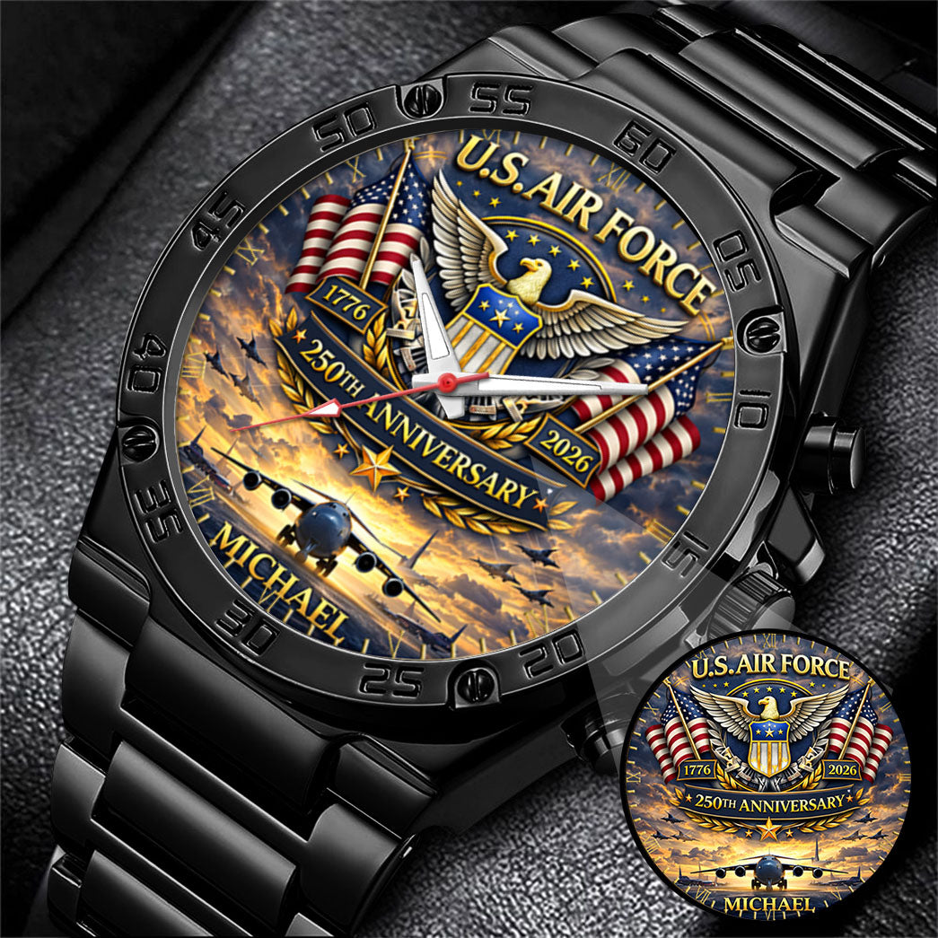 USA 250th Anniversary U.S. Air Force - Custom Name Watch