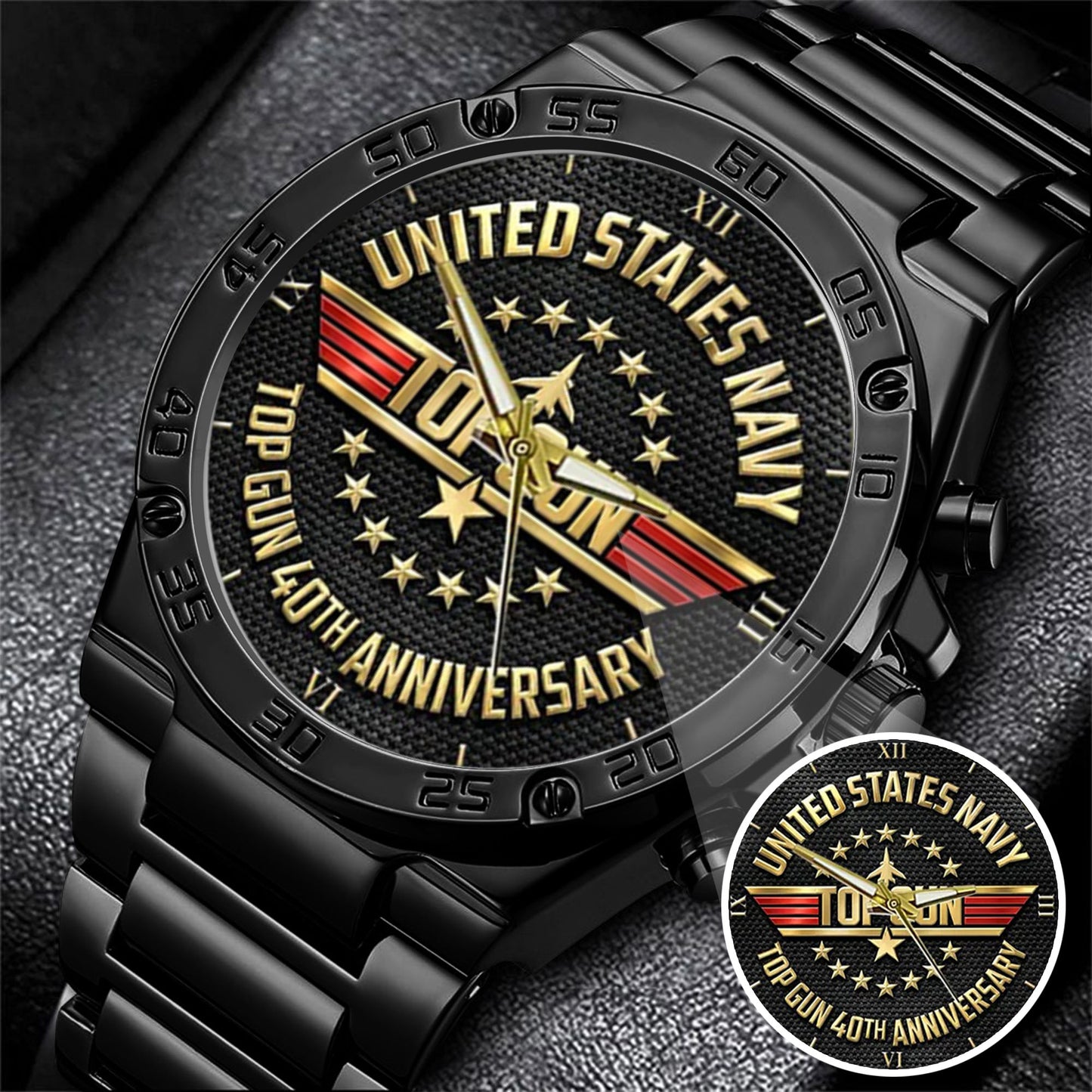 Top Gun 40th Anniversary Stainless Steel Watch