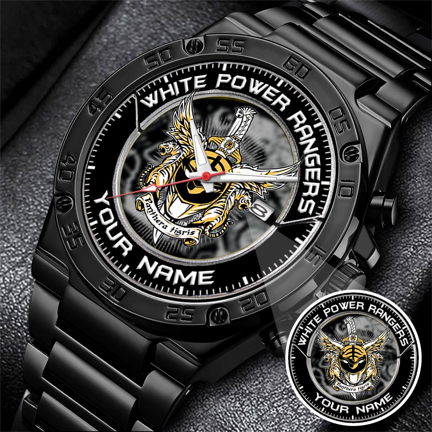 Mighty Morphin Power Rangers Tigerzord Custom Name Watch