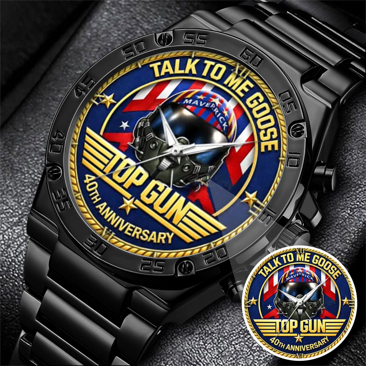 Top Gun 40th Anniversary Stainless Steel Watch