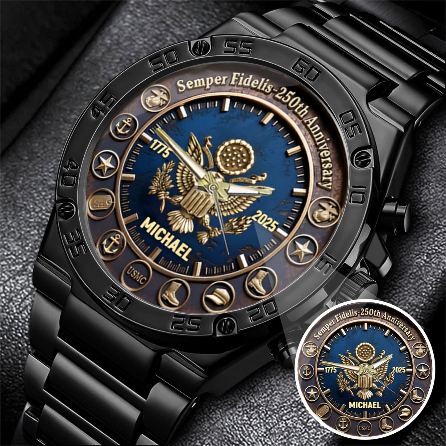 250th Anniversary Stainless Customized Steel Watch