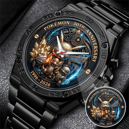 Pokemon 30th 1966-2026 Anniversary Steel Stainless Watch