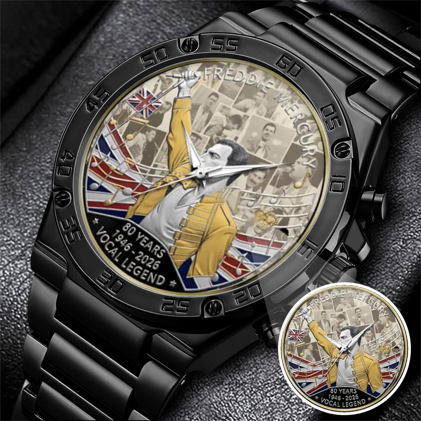 Freddie Mercury Stainless Steel Watch