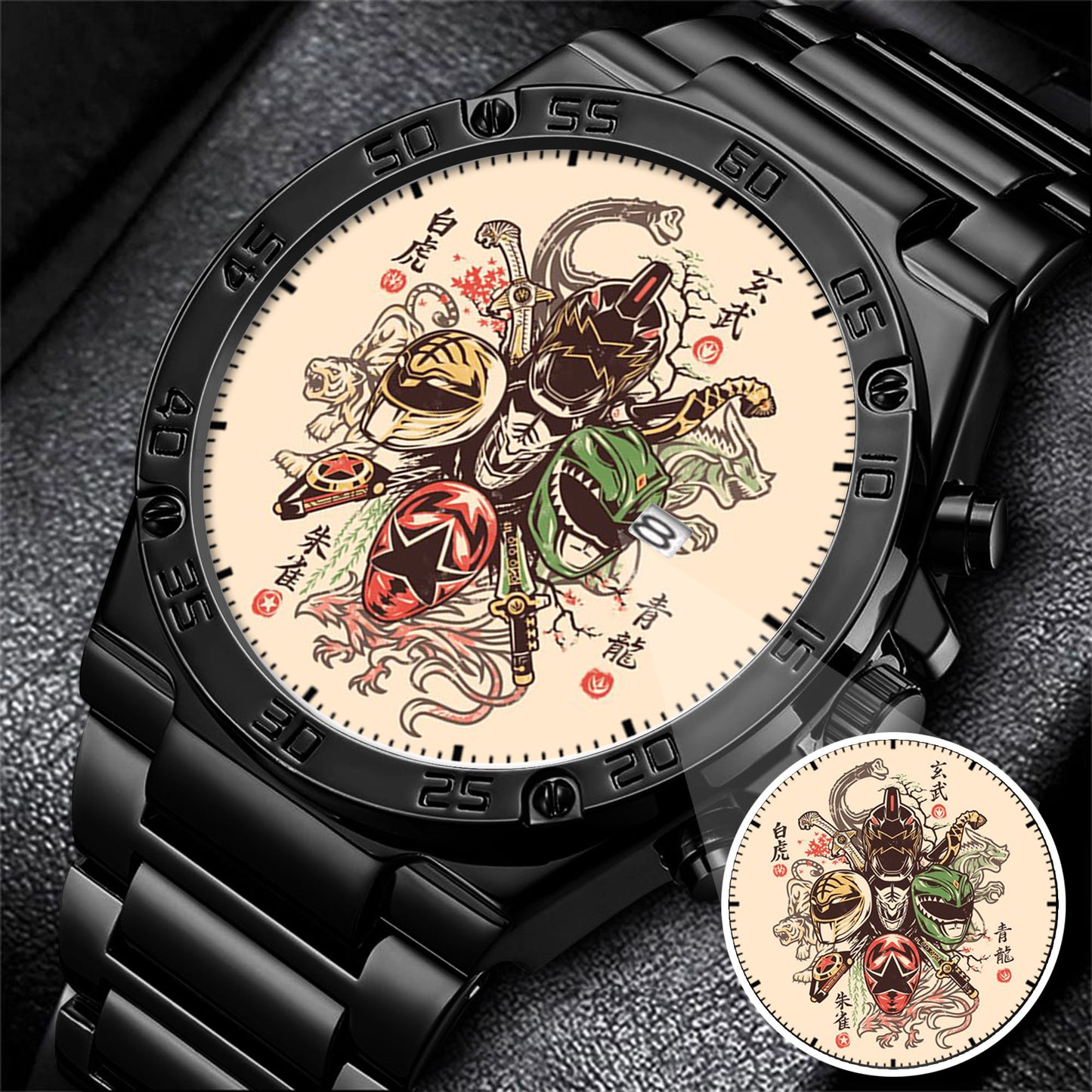 Power Rangers Tommy Oliver All Rangers Merories Japanese Art Style Watch