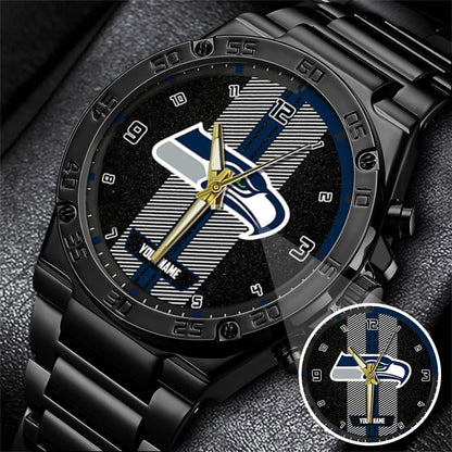 Personalized Seattle Seahawks Stainless Steel Watch