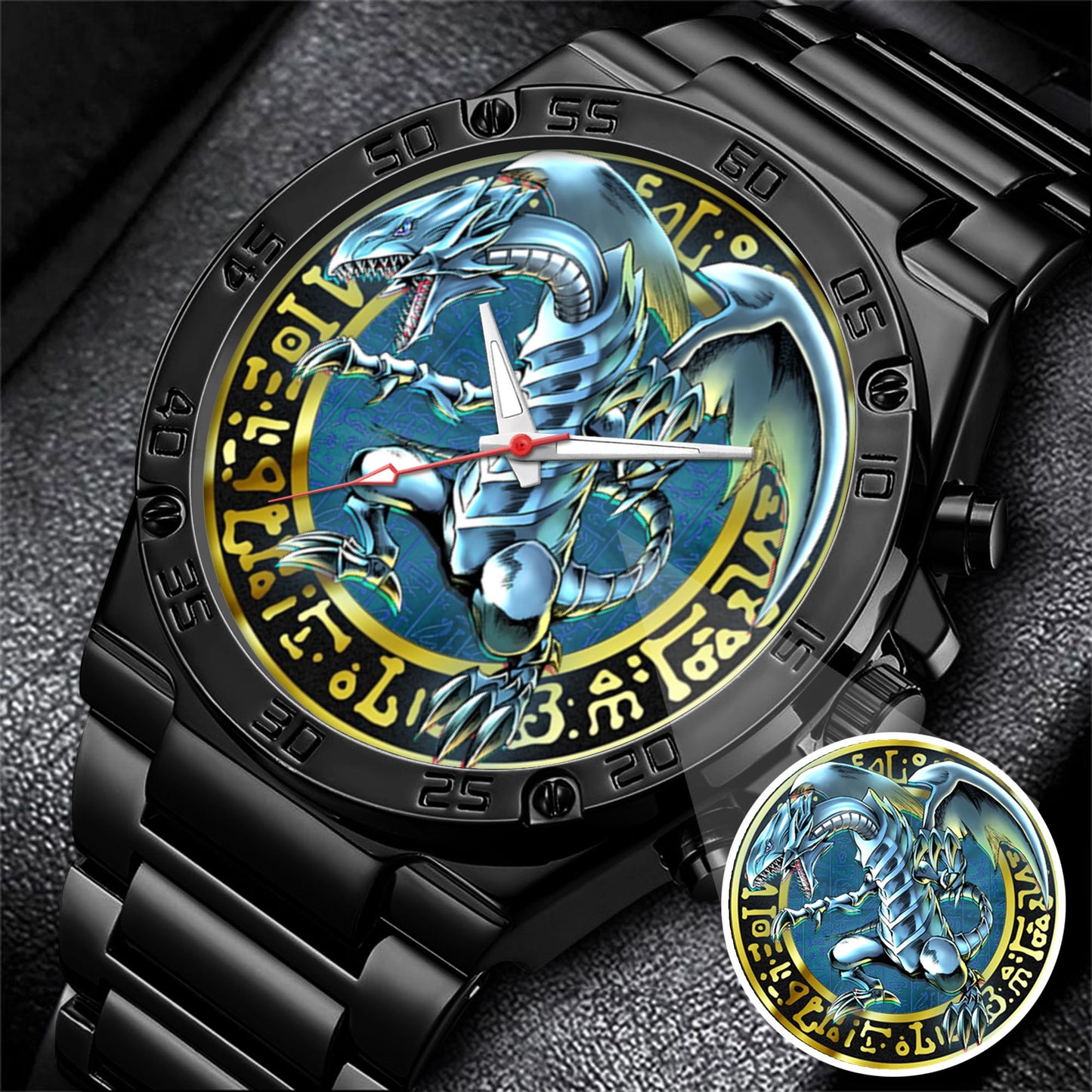 Anime YGO Blue-Eyes White Dragon Watch Dial – Limited Art Design