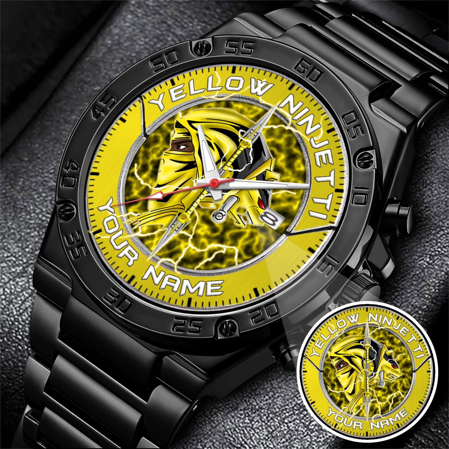Power Rangers Yellow Ninjetti Personalized Watch