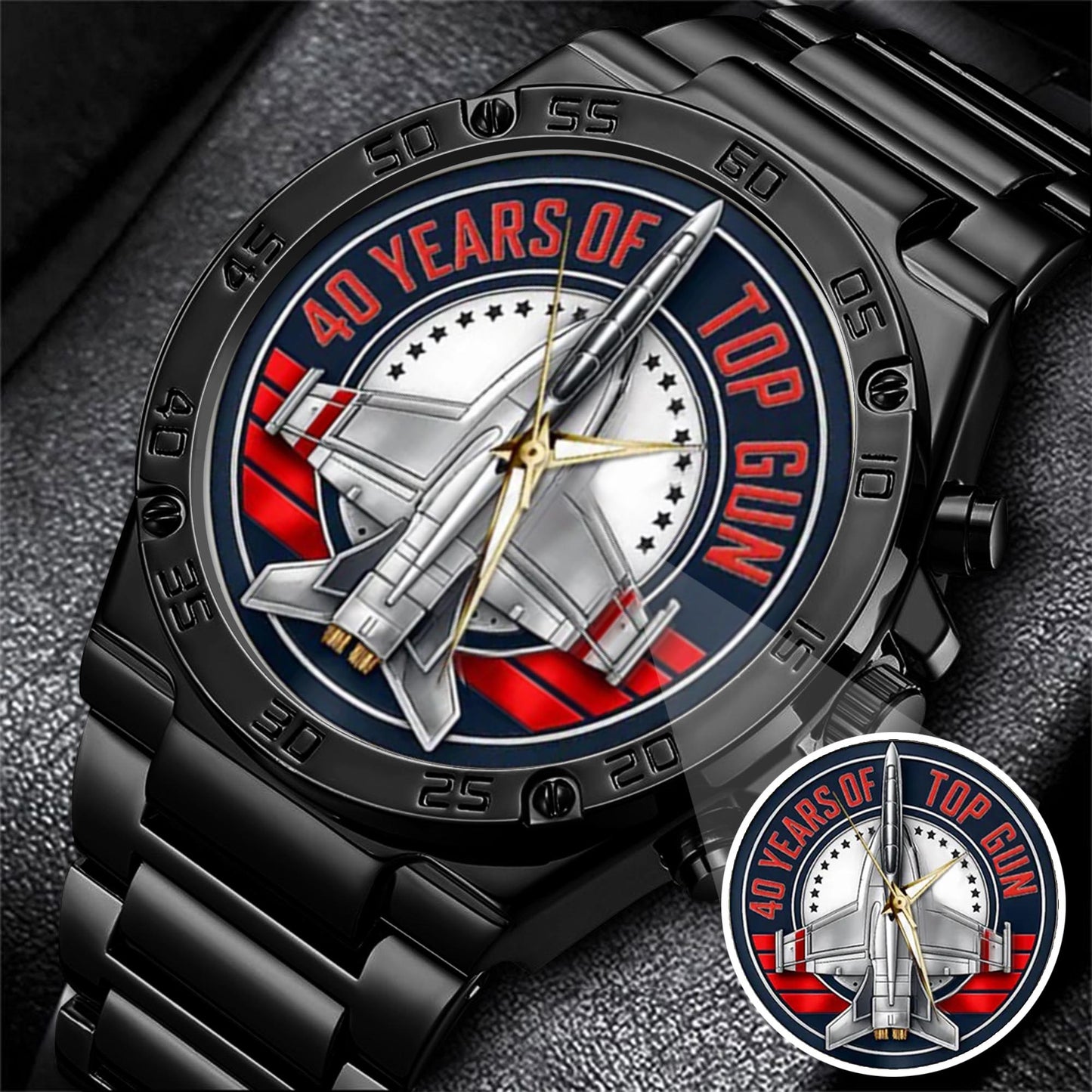 Top Gun 40th Anniversary Stainless Steel Watch