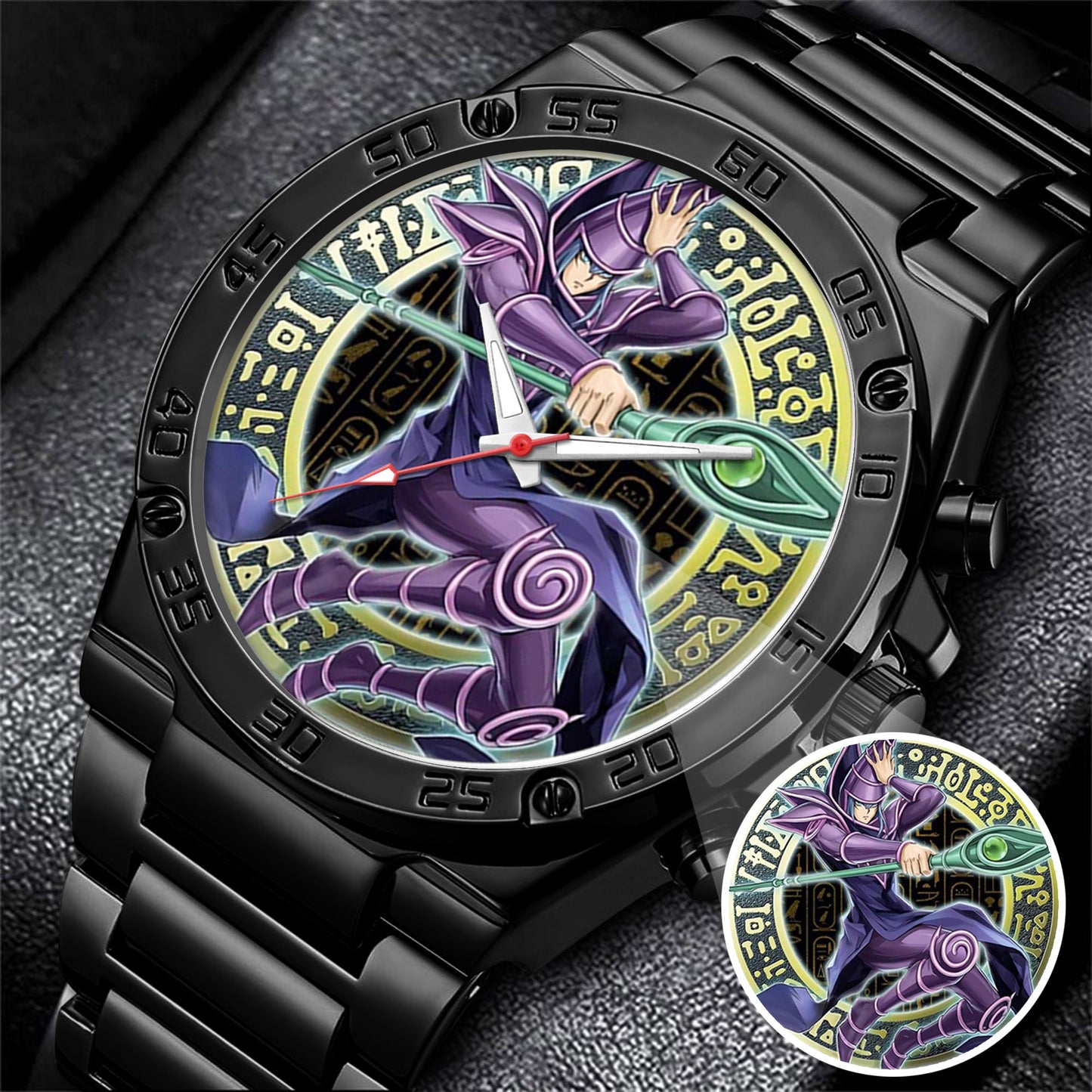 Anime YGO Dark Magician Watch Dial – Limited Art Design