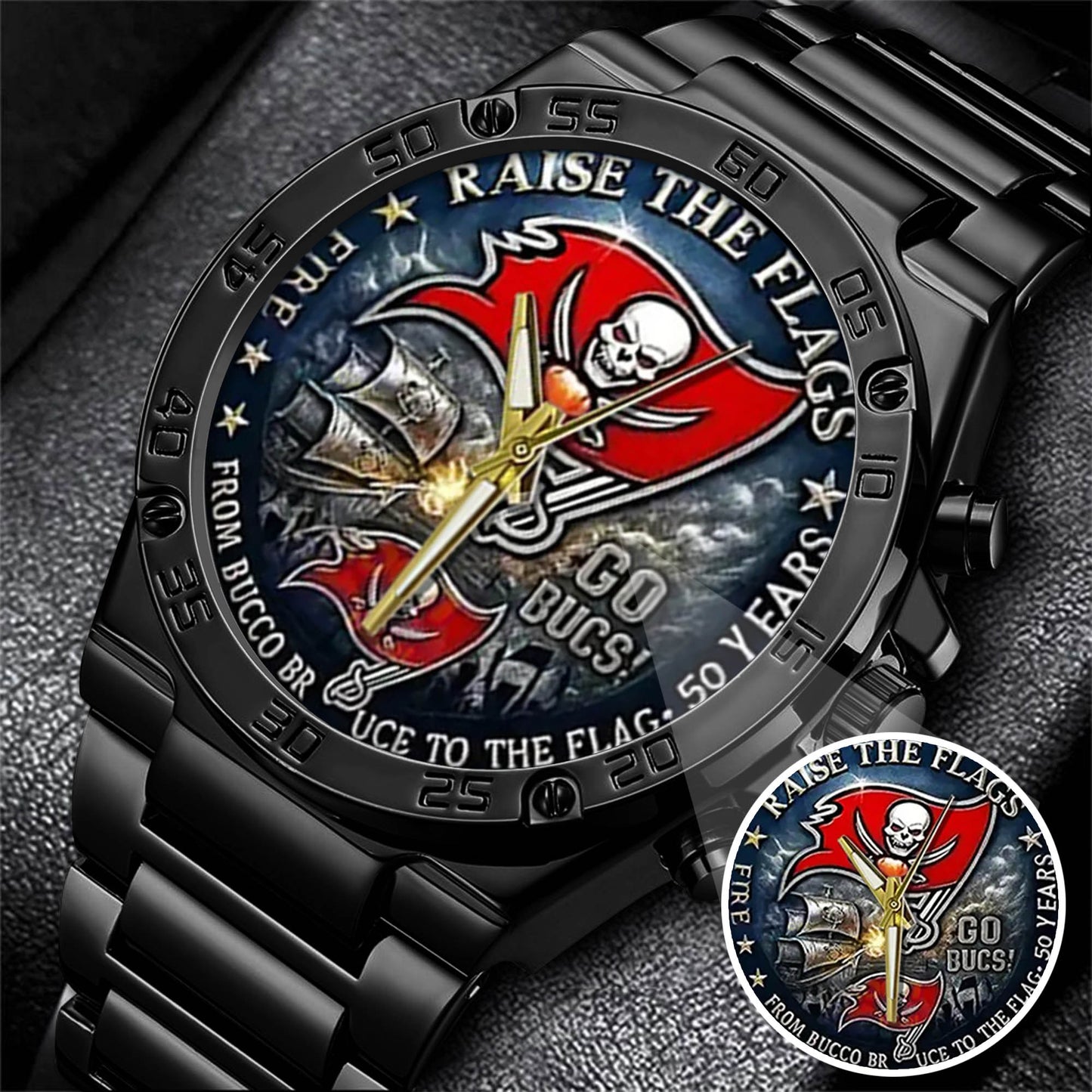 Tampa Bay Buccaneers 50th Anniversary Stainless Steel Watch