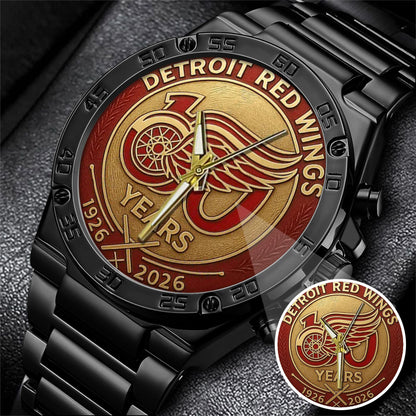 Detroit Red Wings 100th Anniversary 2026 Stainless Steel Watch
