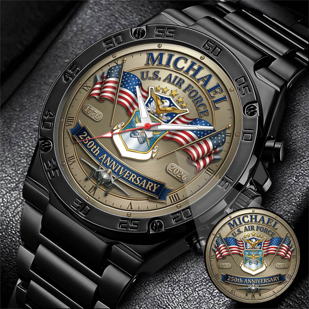 USA 250th Anniversary U.S. Air Force - Custom Name Watch