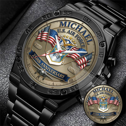 USA 250th Anniversary U.S. Air Force - Custom Name Watch