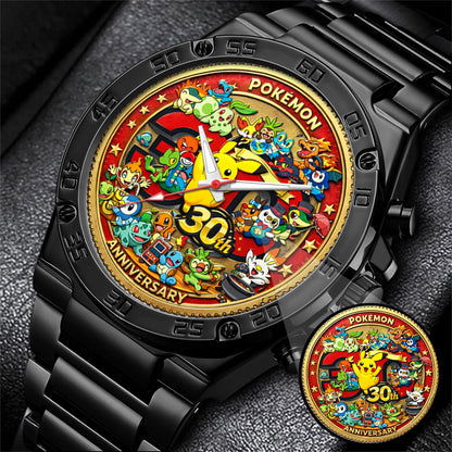 Anime Poke 30th Anniversary Coin Custom Watch