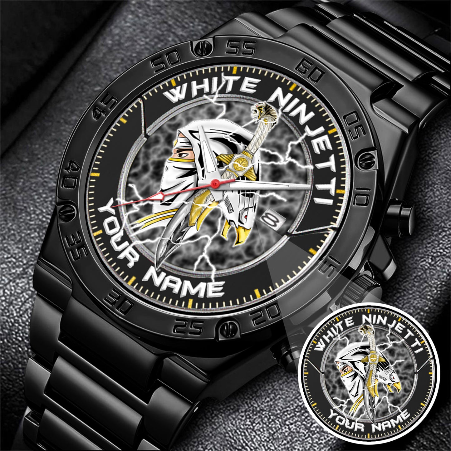 Power Rangers White Ninjetti Personalized Watch