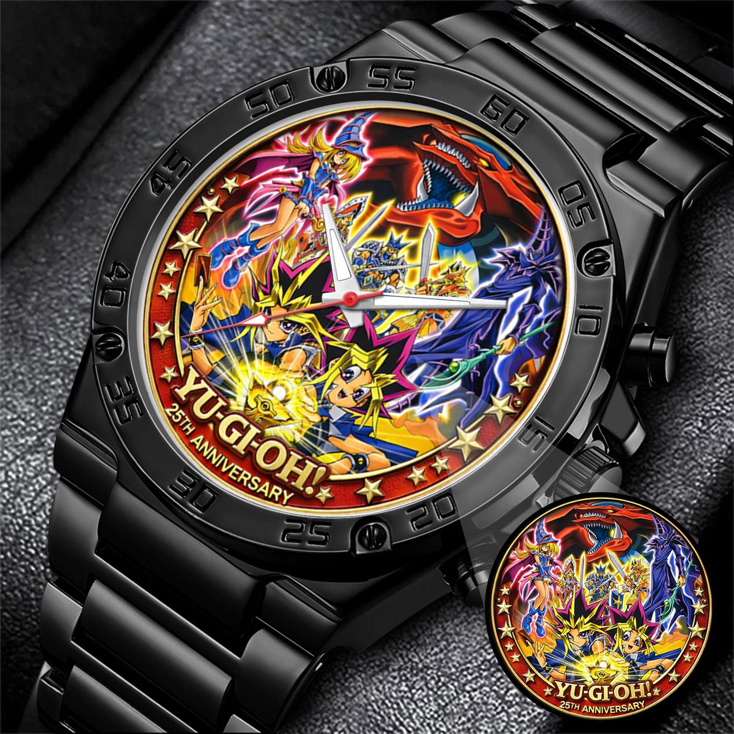 Anime Yugioh 25th Anniversary Coin Custom Watch