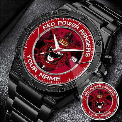 Mighty Morphin Power Rangers Tyrannosaurus Custom Name Watch