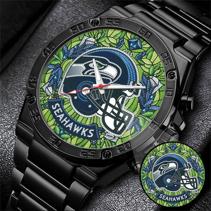 Seattle Seahawks Art Stainless Steel Watch