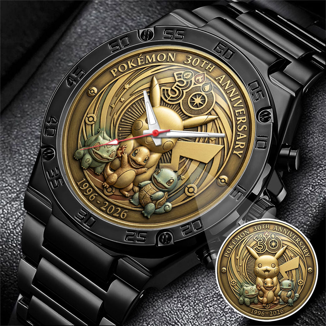 Pokemon 30th Anniversary Steel Stainless Watch
