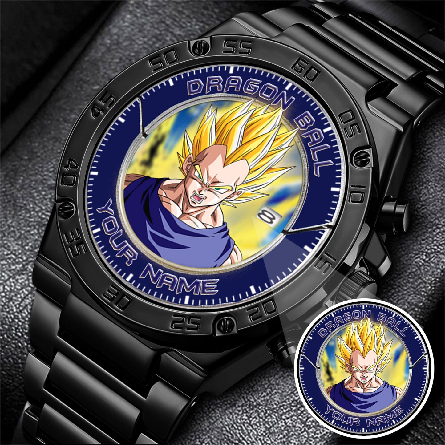 Anime Dragon Ball Vegeta Custom Name Watch