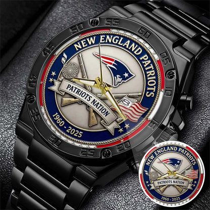 New England Patriots Champions Stainless Steel Watch