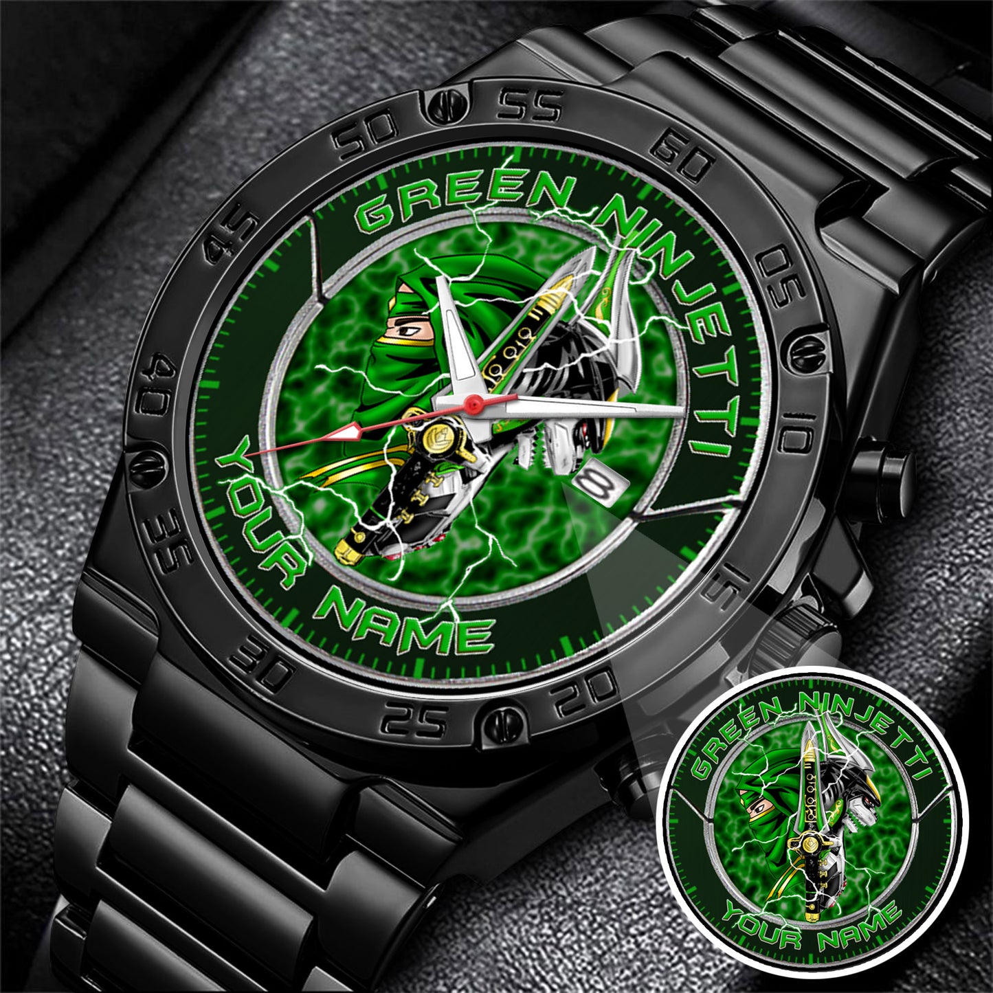 Power Rangers Green Ninjetti Personalized Watch