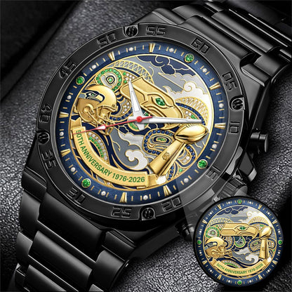 Seattle Seahawks 50th Anniversary Go Hawks 1976-2026 Watch