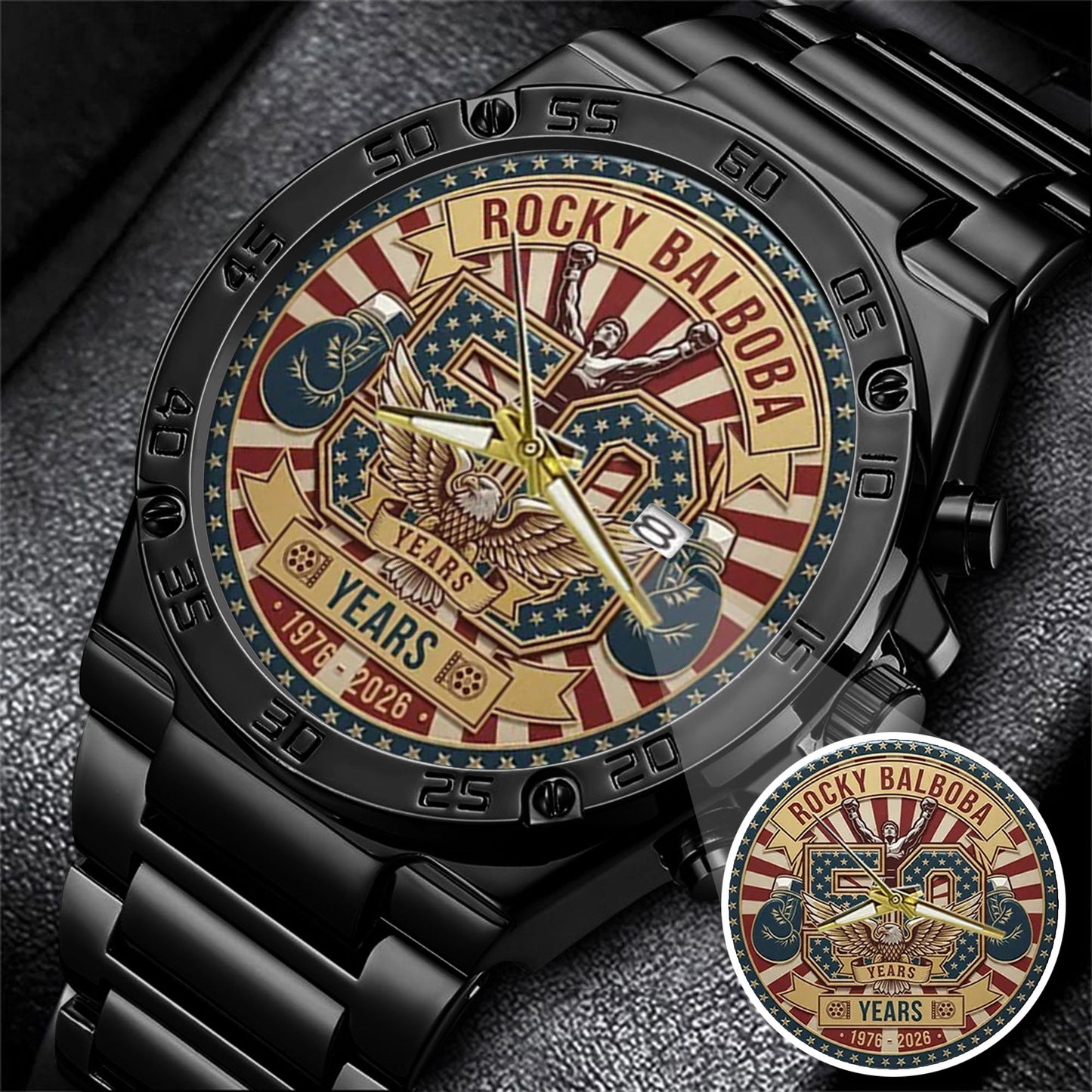 Rocky Balboa Never Stay Down 50th Anniversary Boxing Watch