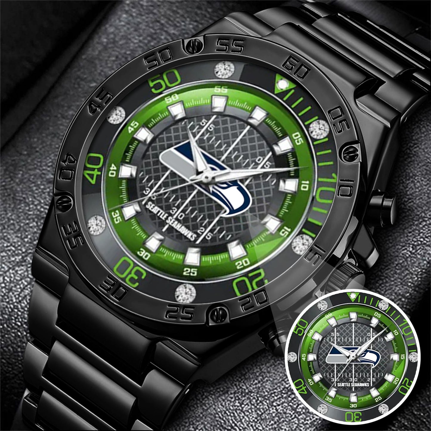Seattle Seahawks Stainless Steel Watch
