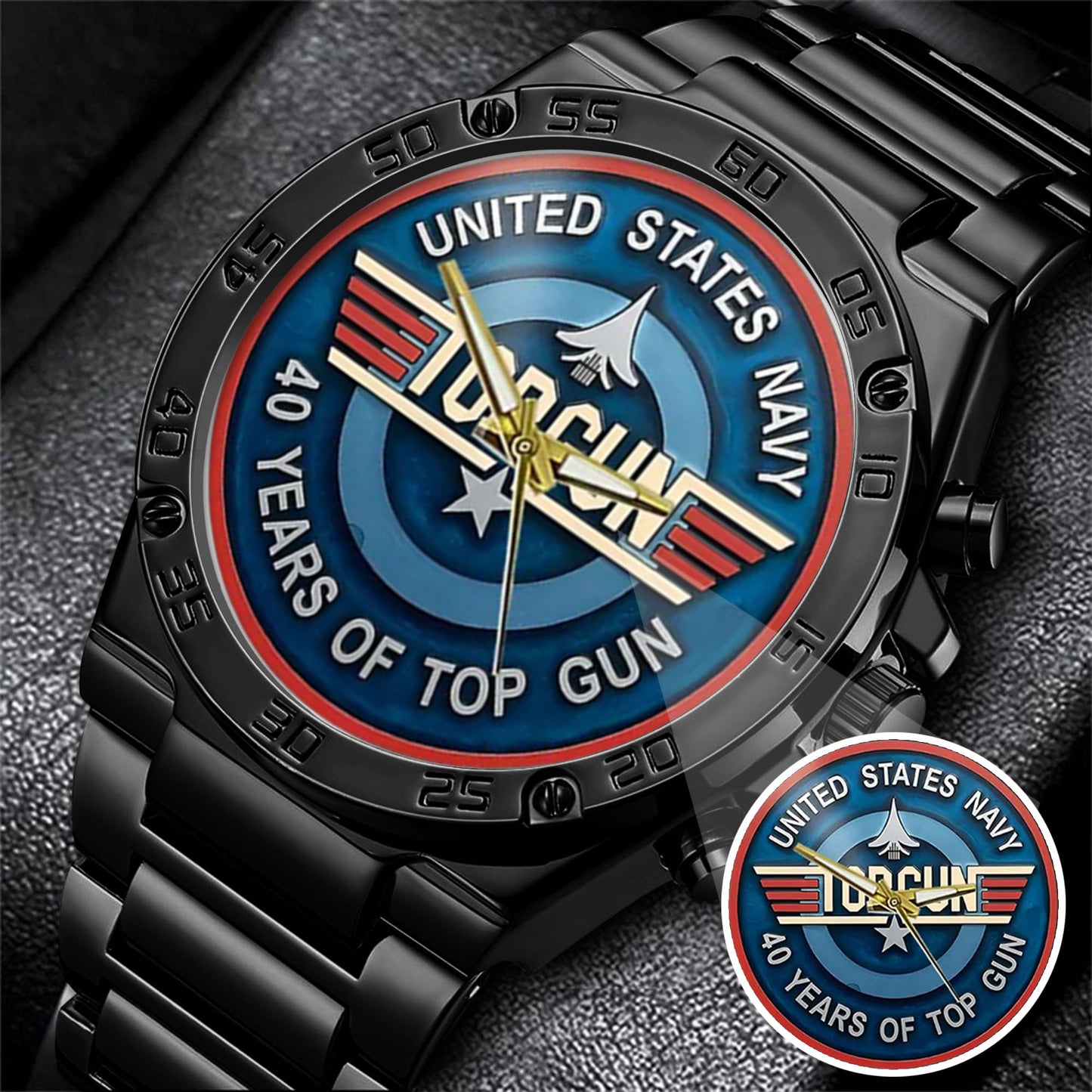 Top Gun Stainless Steel Watch