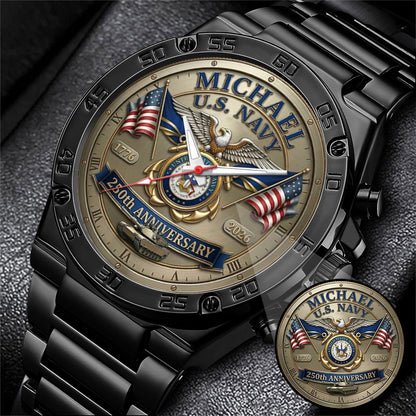 USA 250th Anniversary U.S. Navy - Custom Name Watch