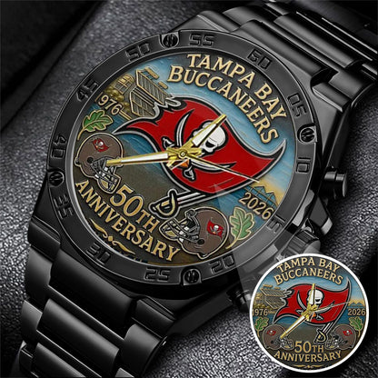 Tampa Bay Buccaneers 50th Anniversary 2026 Stainless Steel Watch