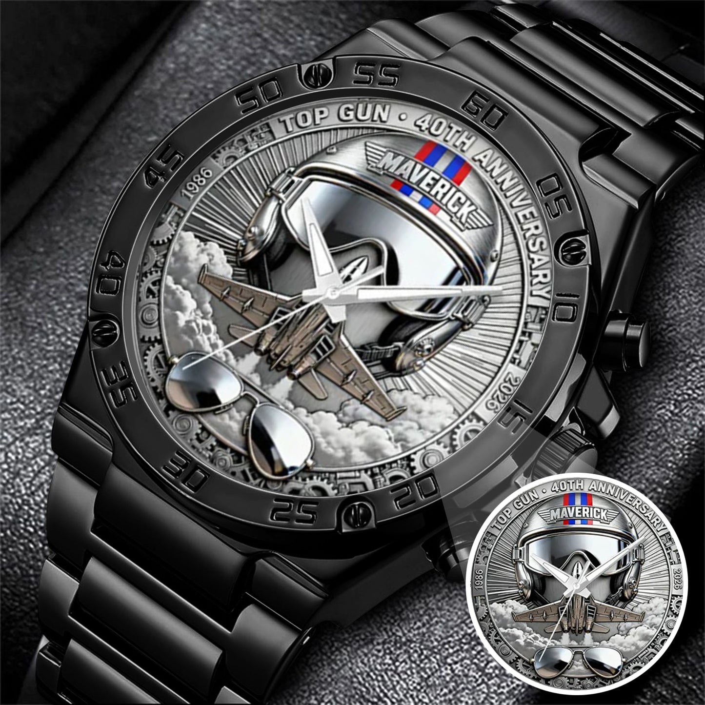 Top Gun 40th Anniversary Stainless Steel Watch