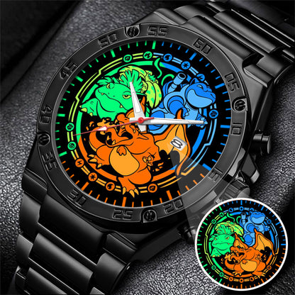 Personalized PKM Charizard Bulbasaur Blastoise Watch