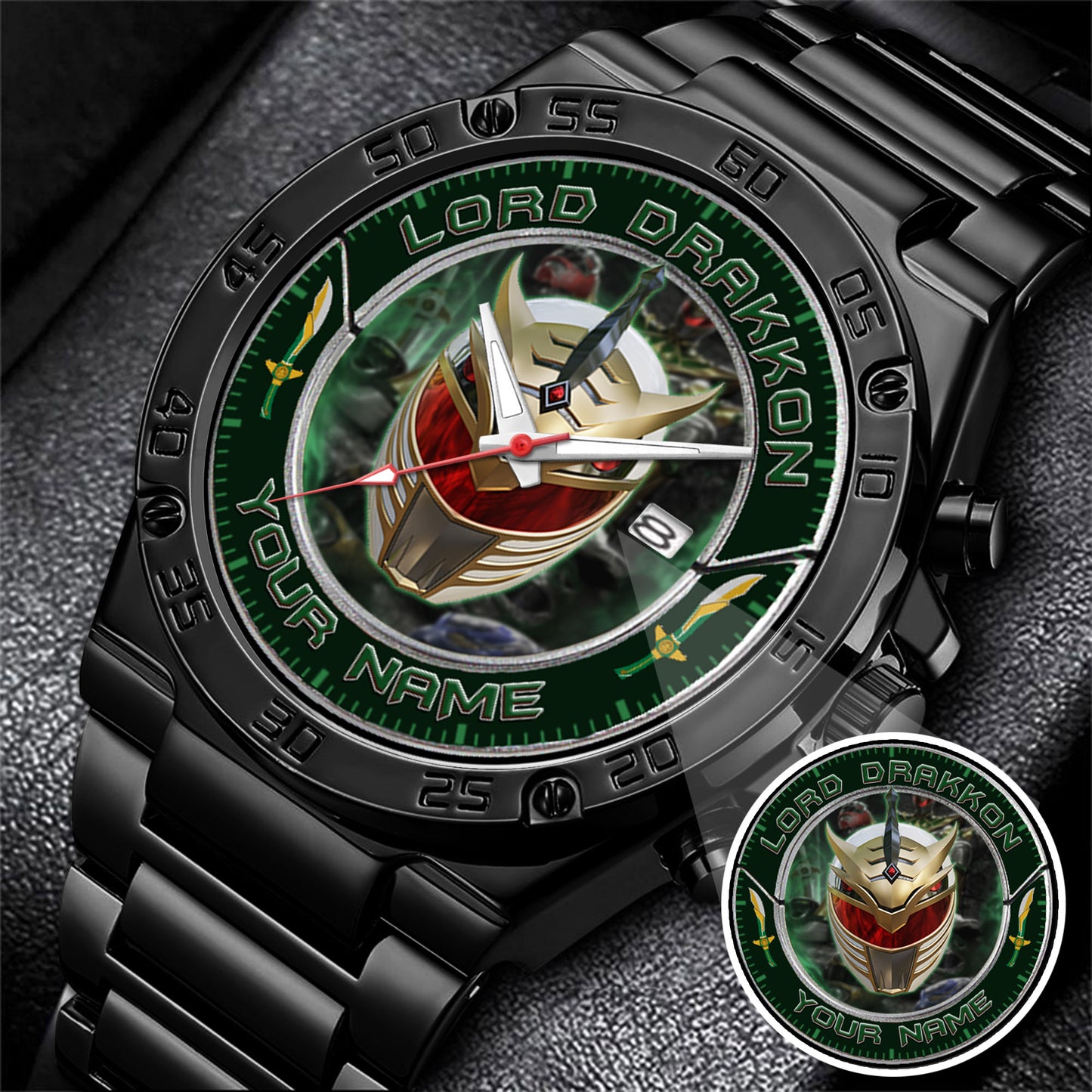 Power Rangers Lord Drakkon Helmet Custom Name Watch