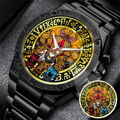 YGO Mystic Duel Anime Watch Dial – Black Alloy Case, Limited Art Design