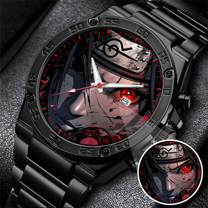 Anime Akatsuki Itachi Uchiha Mangekyou Sharingan Art Watch