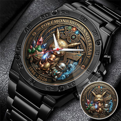 Pokemon 30th 1966-2026 Anniversary Steel Stainless Watch