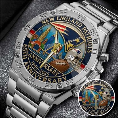 New England Patriots Champions Stainless Steel Watch