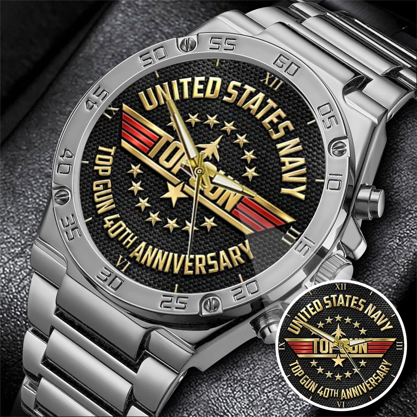 Top Gun 40th Anniversary Stainless Steel Watch